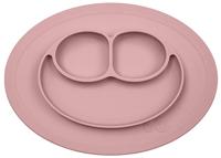 Alles-in-een Mini-placemat met bord van EZPZ van siliconen roze - thumbnail