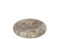 J-Line Ronde Kom Laag Marmer Beige Large - thumbnail