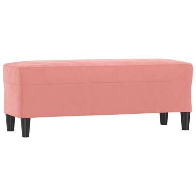 Bankje 100x35x41 cm fluweel roze Bankje 100x35x41 cm fluweel roze
