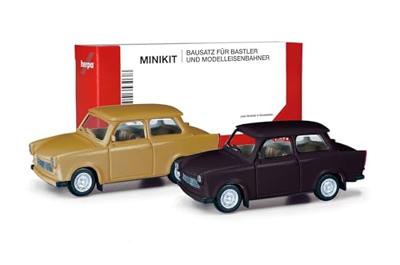 Herpa 013901-002 H0 Auto Trabant 601 limousine, samtocker en rallyzwart Herpa 013901-002 H0 Auto Trabant 601 limousine, samtocker en rallyzwart