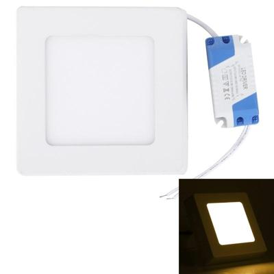 6W vierkante LED oppervlak paneel licht met LED driver 12cm 30 LEDs SMD 2835 3000K AC 85-265V
