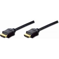 Digitus AK-330114-050-S HDMI-kabel HDMI Aansluitkabel HDMI-A-stekker, HDMI-A-stekker 5.00 m Zwart Vergulde steekcontacten - thumbnail