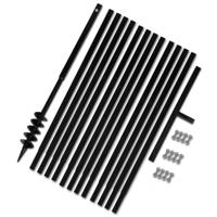 Grondboor 80 mm met 13 m verlengstuk Staal - thumbnail