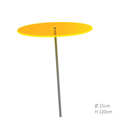 Zonnevanger 1 stuk Geel medium 120x15 cm Cazador Del Sol - Cazador del sol
