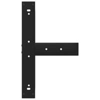 Bartafelpoten 2 st T-vormig 60x35x(110-111) cm staal zwart - thumbnail