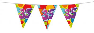 Vlaggenlijn slinger 35 jaar gekleurd