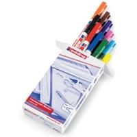 Edding permanent marker 400, doos van 10 stuks in geassorteerde kleuren - thumbnail