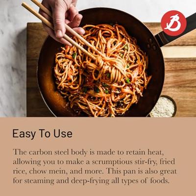 DE BUYER - Mineral B Element en Tole - Wokpan 28cm DE BUYER - Mineral B Element en Tole - Wokpan 28cm