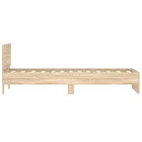 Bedframe met hoofdbord zonder matras sonoma eiken 90x200 cm - thumbnail