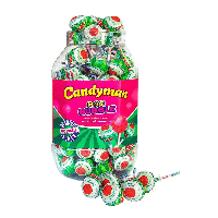 Candyman Mac bubble watermeloen lollie (100 stuks) - thumbnail