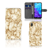 Huawei Y5 (2019) | Bookcase | Marmer Goud - thumbnail