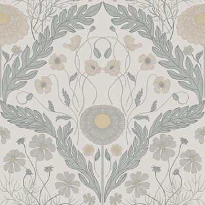 Dutch Wallcoverings Blomstermala - Marguerite Grey - Grijs