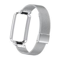 Milanese bandje met case - Zilver - Xiaomi Smart band 7 Pro - thumbnail