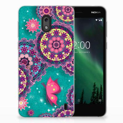 Nokia 2 | Hoesje maken | Cirkels en Vlinders