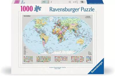 Ravensburger legpuzzel staatkundige wereldkaart, 1000st. Ravensburger legpuzzel staatkundige wereldkaart, 1000st.