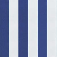 VidaXL Tuinbankkussen 100x50x7 cm stof gestreept wit en blauw - thumbnail