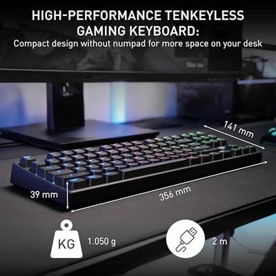 Cherry XTRFY K4V2 RGB TKL mechanisch gamingtoetsenbord - TKL-formaat - Zwart