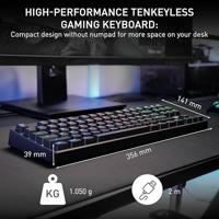 Cherry XTRFY K4V2 RGB TKL mechanisch gamingtoetsenbord - TKL-formaat - Zwart - thumbnail