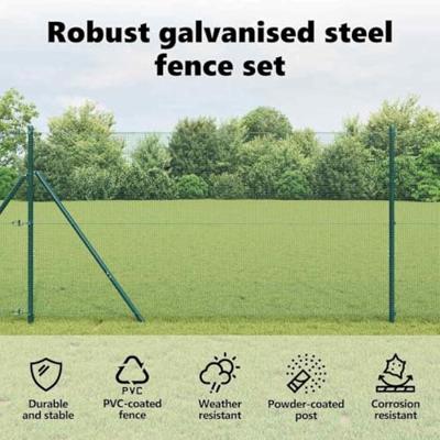 VidaXL Afrasteringspaal groen 25 x 1 m (12 x 12 mm gaas) staal