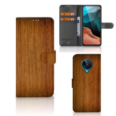 Xiaomi Poco F2 Pro | Book Style Case | Donker Hout