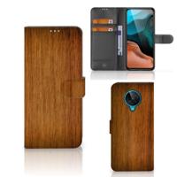 Xiaomi Poco F2 Pro | Book Style Case | Donker Hout - thumbnail