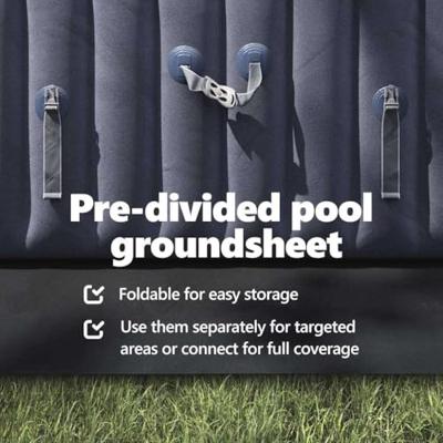 VidaXL Zwembad grondzeil zwart 750 x 372 x 0,1 cm niet-geweven stof