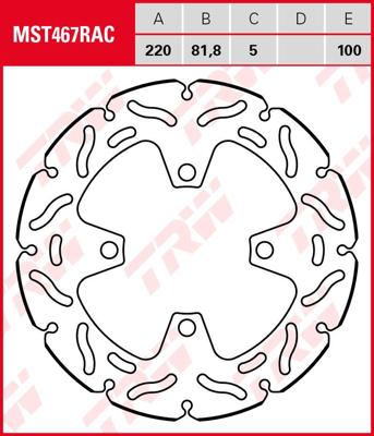 TRW remschijf "mst467rac" rotor mst467rac rigid