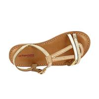 Leren kindersandalen Bada LES TROPEZIENNES® PAR M. BELARBI goudbeige - thumbnail