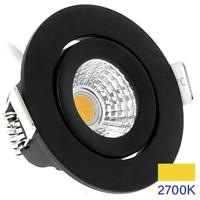 EcoDim LED inbouwspot 5W 2700K 62mm 60gr rond verstelbaar zwart - LED4835 - thumbnail