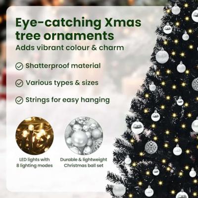 VidaXL Kunstmatig voorverlicht kerstboom met 150 led zwart 150 cm pvc