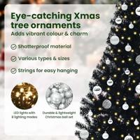 VidaXL Kunstmatig voorverlicht kerstboom met 150 led zwart 150 cm pvc - thumbnail