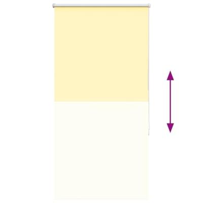 VidaXL Rolgordijn verduisterend 75x175 cm stofbreedte 70,7cm geel