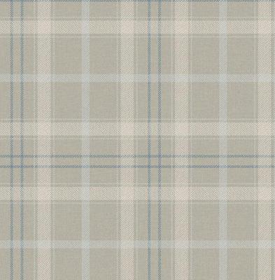 Dutch Wallcoverings Sauvage Ruit - Beige/Blauw