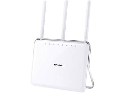 TP-Link Archer C9 Dual Band WLAN-router (1300 Mbit/s (5GHz) + 600 Mbit/s (2,4 GHz), 4 Gigabit LAN-poort, 1 GHz dual-core processor, USB 3.0 + 2.0 poorten, print/media/FTP/server, app-besturing) wit