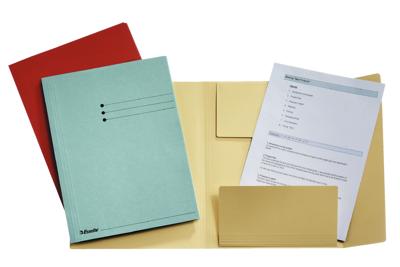 Dossiermap esselte a4 3klep manilla 275gr rood | 50 stuks