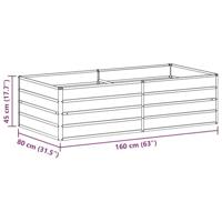 Verhoogde plantenbak Licht Bruin 160 x 80 x 45 cm - thumbnail