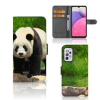 Samsung Galaxy A33 5G | Telefoonhoesje | Met pasjeshouder | Panda - thumbnail