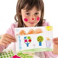 Stickers Apli Geel Cirkelvormig - thumbnail