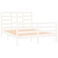Bedframe massief hout wit 140x190 cm - thumbnail