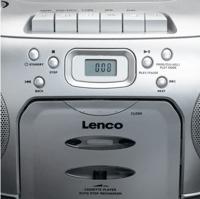 Lenco Portable FM Radio CD- Cassette player Silver - SCD-420SI - thumbnail