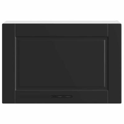 Keukenwandkast Porto bewerkt hout zwart Keukenwandkast Porto bewerkt hout zwart