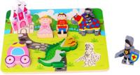 Tooky Toy Vormenpuzzel Prinses Junior Hout 7 Stukjes - thumbnail