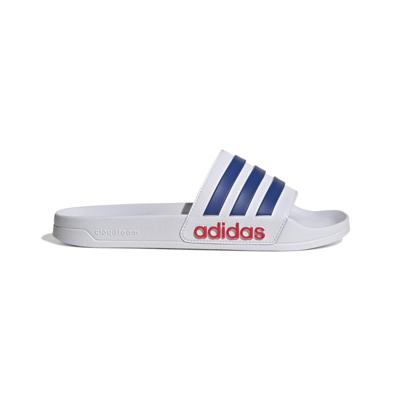 adidas Adilette Shower Slippers Wit Donkerblauw Rood