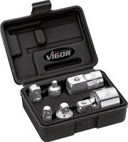 Vigor V1293 Dopsleuteladapterset Aandrijving 1/4 (6,3 mm), 3/8 (10 mm), 1/2 (12,5 mm), 3/4 (20 mm) 1 set(s) - thumbnail