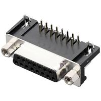 encitech DRB-15F-TBG-110 2103-2100-12 D-sub female connector 90 ° Aantal polen: 15 Soldeerpennen 1 stuk(s) Tray - thumbnail