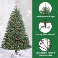VidaXL Kunstmatige inklapbare kerstboom groen 240 cm pvc en metaal - thumbnail