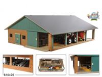 Kids Globe ligboxenstal hout met melkunit 1:32 - thumbnail