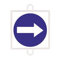TRAFFIC MANDATORY SIGN PANEL No. 2 (RIGHT-LEFT DIRECTION) - thumbnail