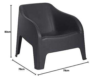 Tuinstoel Petra antraciet Toomax - Toomax