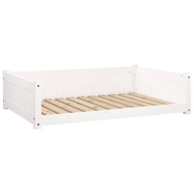 Hondenmand 105,5x75,5x28 cm massief grenenhout wit